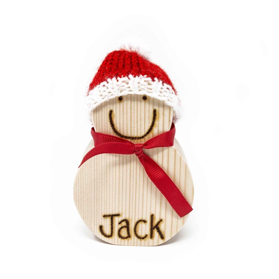 Decorations Christmas Imaginarium  | Personalised Wooden Snowman (Single)