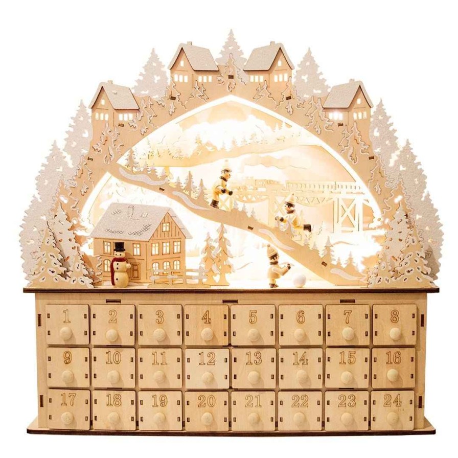 Decorations Christmas Imaginarium  | Winter Scene German Wooden Advent Calendar